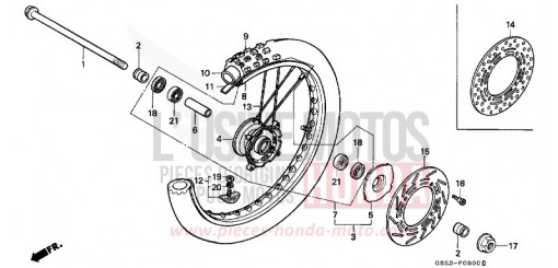 FRONT WHEEL CR80RL de 1990